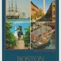 Boston Famous Past Tea Party Ship North Church MA Massachusetts Chrome Postcard