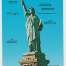 Statue of Liberty NY New York City NYC USA Chrome Postcard