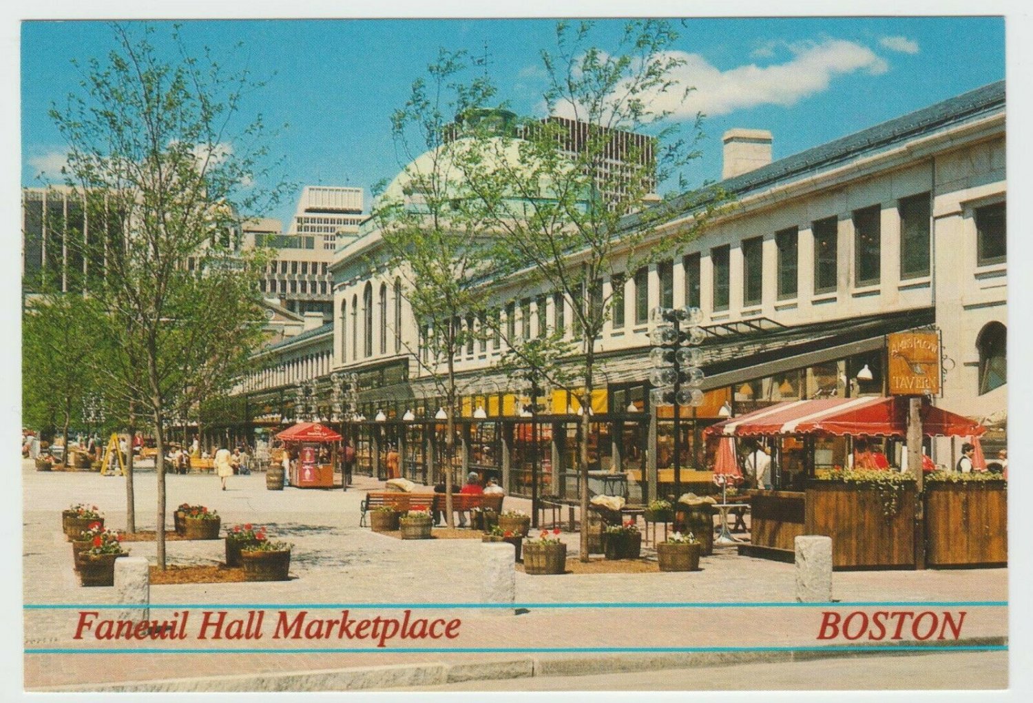 Boston Faneuil Hall Marketplace MA Massachusetts USA Chrome Postcard