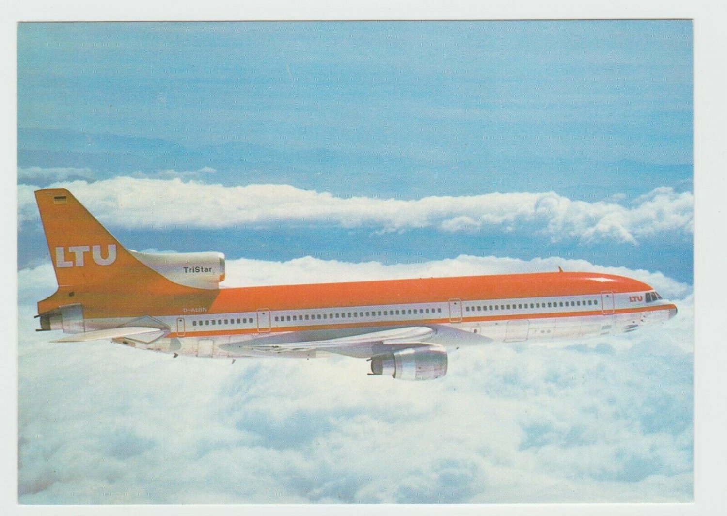 LTU Lockheed L-1011-1 Airplane TriStar Airline Aviation Postcard