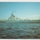 USS Massachusetts BB 59 Big Mamie Warship WW2 Chrome UnPosted Postcard