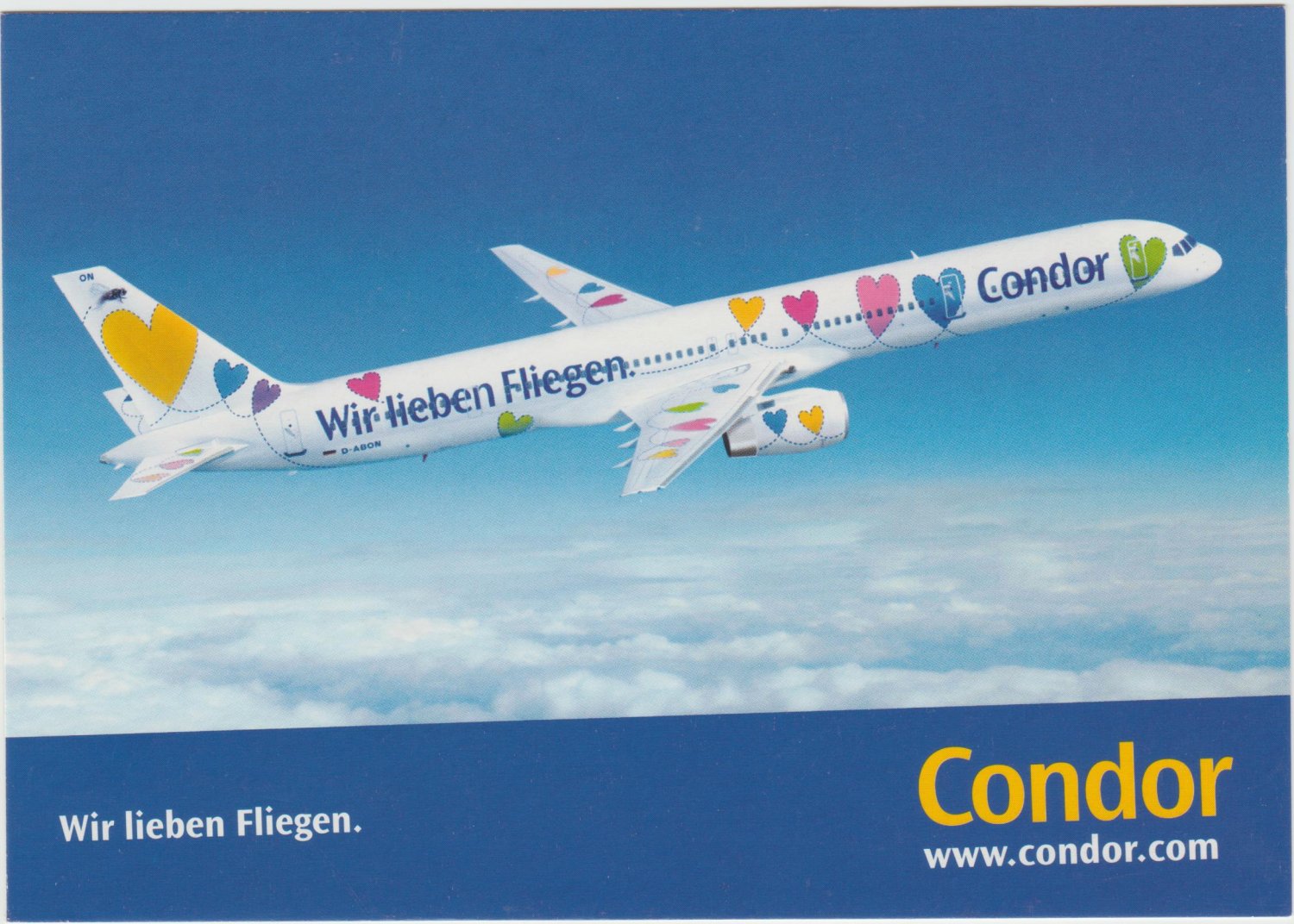 Boeing B757-300 Airplane Condor Airline Aviation Postcard