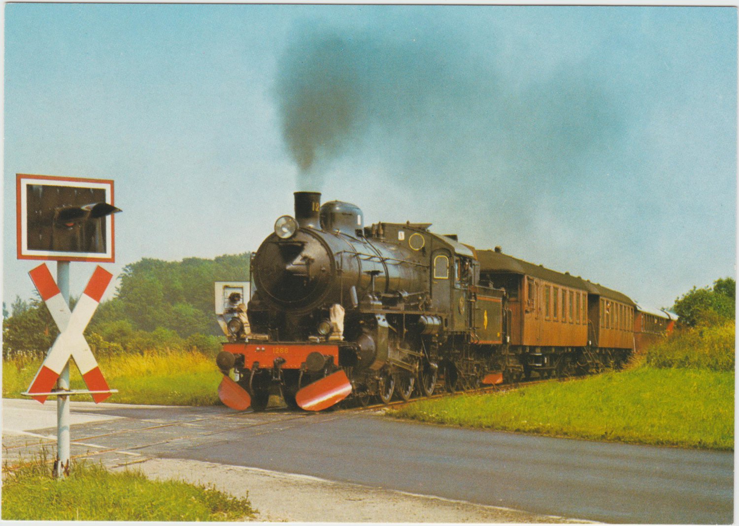 Train railway Angelner Dampfeisenbahn Kappeln S&Atilde;&frac14;derbarup Postcard