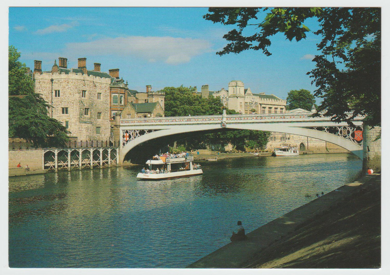 United Kingdom England Yorkshire York Lendal Bridge River Ouse Postcard