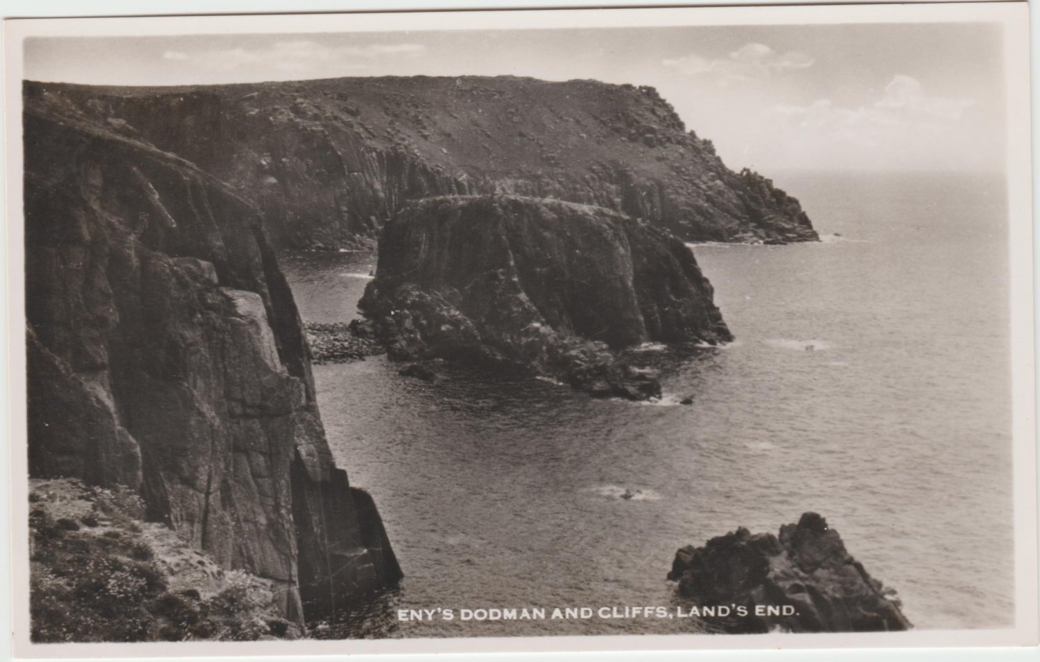 RPPC Eny's Dodman And Cliffs Land's End Postcard