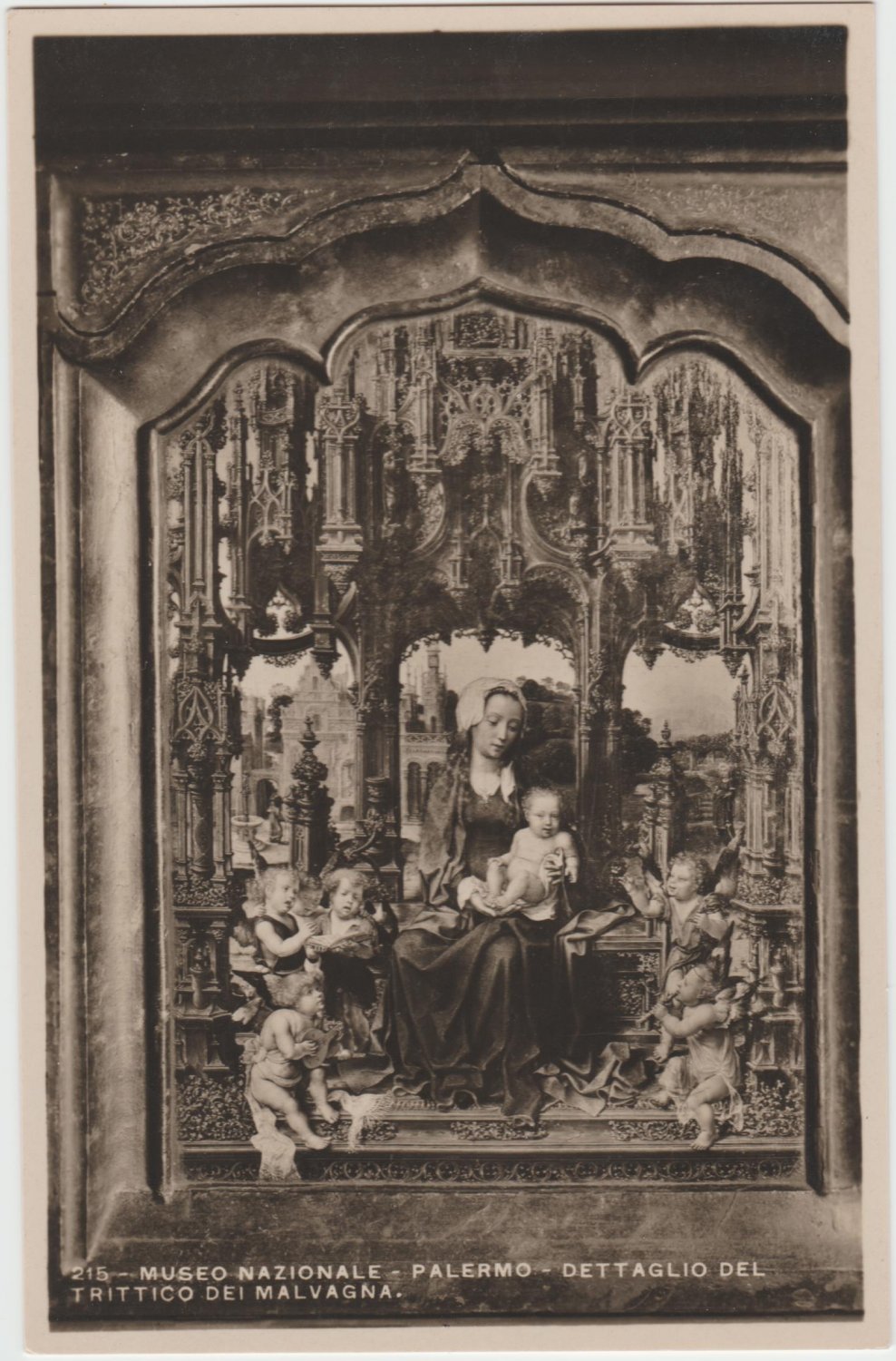 RPPC Trittico Malvagna Museo Nazionali Palermo Italy Postcard