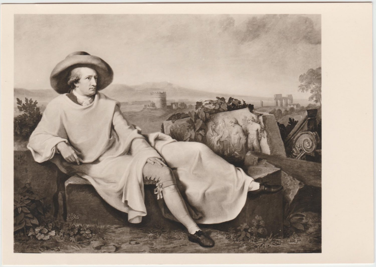 RPPC Goethe in der Campagna Johann Heinrich Wilhelm Tischbein Postcard