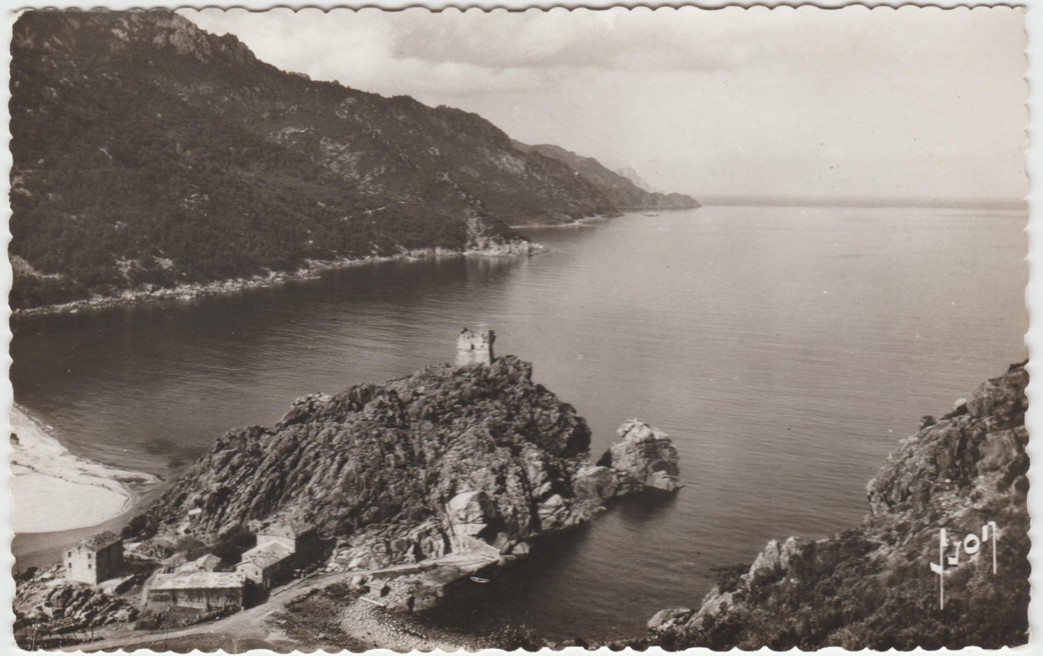 RPPC Golfo de Porto Corse Corsica France real photo postcard