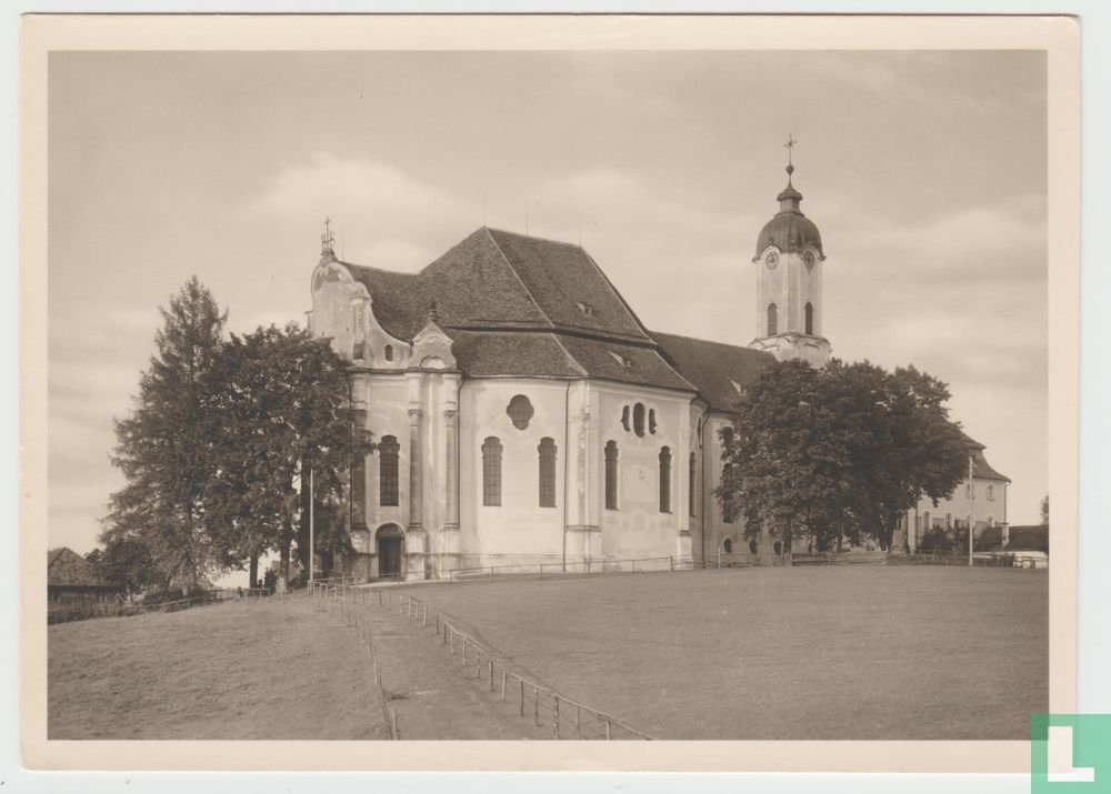 RPPC Wallfahrtskirche Bayern Ansichtskarten The Pilgrimage Church Real Photo Postcard