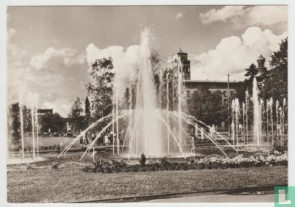 Karlsruhe Wasserspiele Baden-W&Atilde;&frac14;rttemberg Ansichtskarten Fountain Postcard