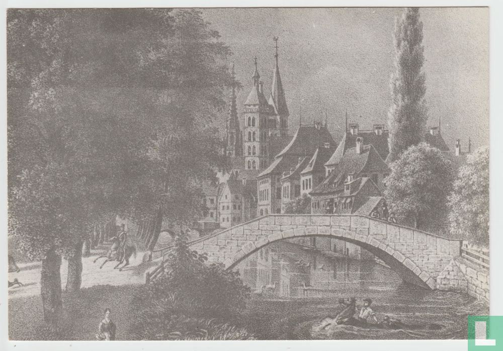 Esslingen am Neckar Schw&Atilde;&curren;tzbr&Atilde;&frac14;cke &Atilde;&frac14;ber den Rossneckarkanal an der Maille Postcard