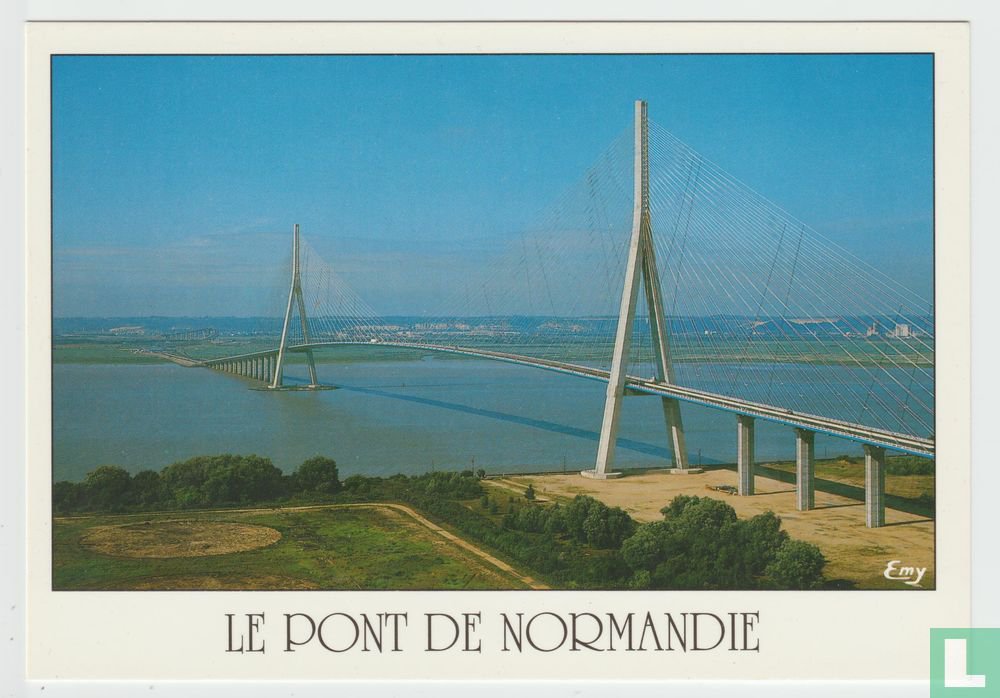 Le pont de Normandie Honfleur Calvados Le Havre Seine-Maritime France Postcard