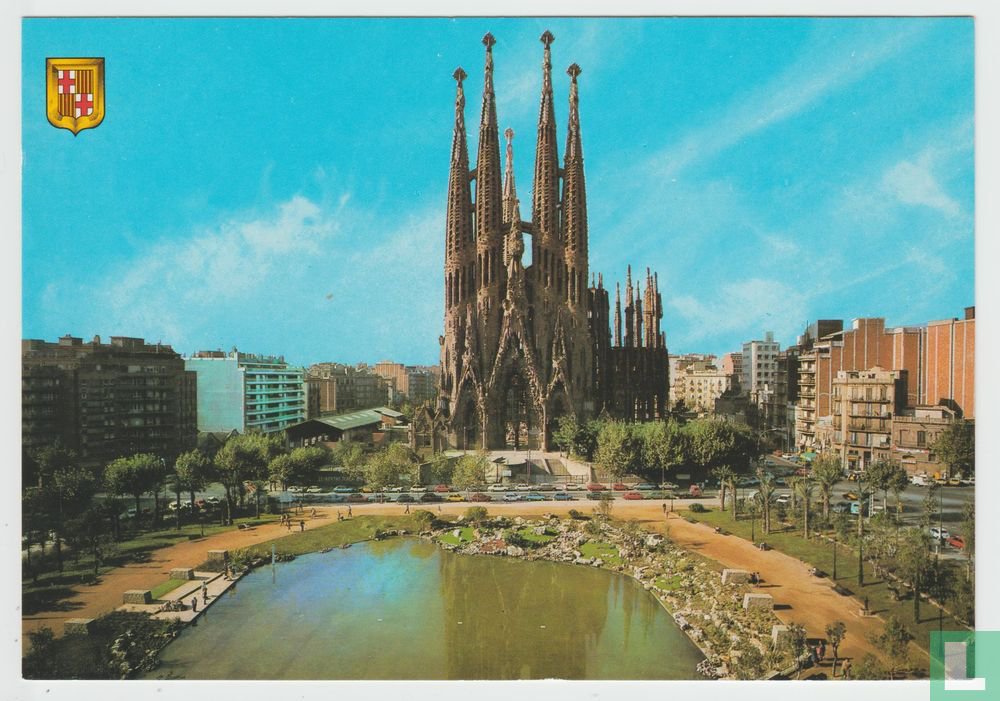 Barcelona Temple Expiatori de la Sagrada Fam&Atilde;&shy;lia Catalu&Atilde;&plusmn;a Espa&Atilde;&plusmn;a Postales Barcelona Postcard