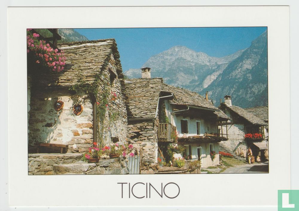 Sonogno Val Verzasca Ticino Tessin Switzerland Cartoline Postcard