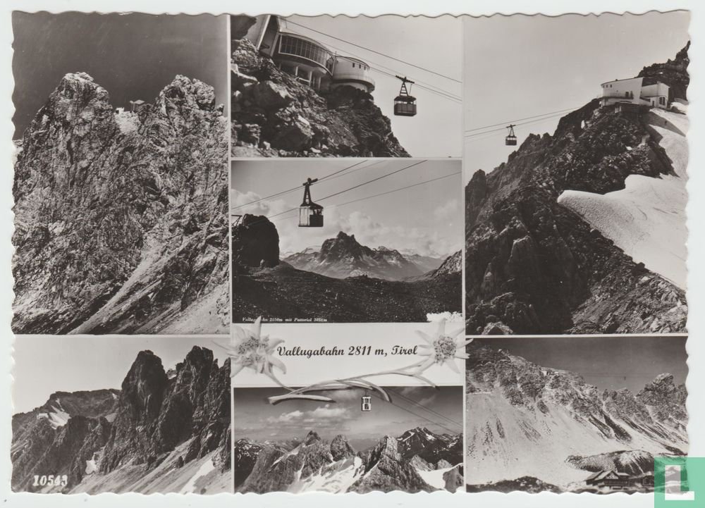 Valluga St. Anton am Arlberg Tirol &Atilde;�sterreich Cable Car Cableways Tyrol Austria Postcard