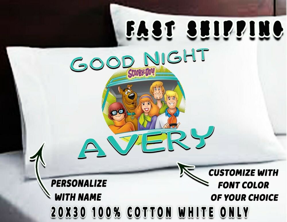 Scooby Doo Pillow Case Childs Bedroom Decor Bed Bedding Custom Girls