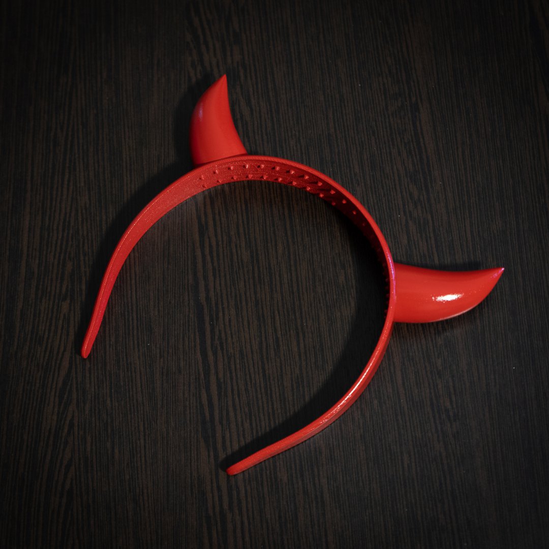 Red Devil Horns Headband &acirc;�� Halloween Costume Accessory