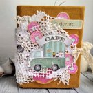 Donut junk journal complete Cafe journal handmade Thick notebook