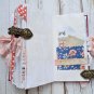 Cats junk journal for sale complete Garden journal handmade thick Romantic notebook