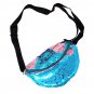 Blue Sequin Fanny Pack