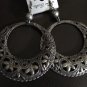 GORGEOUS EMBROIDERY STYLE HOOP EARRINGS