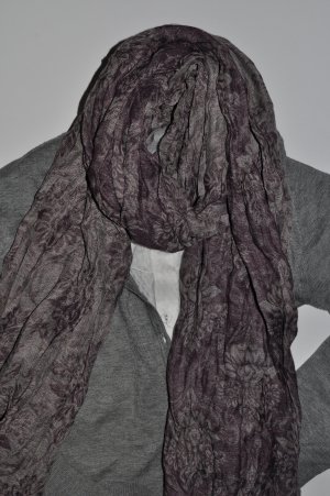 Scarf - Dual Sided Grey & Purple Patterns ~Sealed~ LUSH