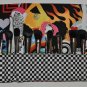 Makeup Brush Roll Unique Edgy Design XL Size ~16 Slots