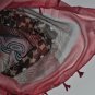 Scarf - Peach & Brown Pattern Square Scarf -