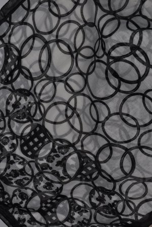 Scarf - Black & White Circle Scarf - Sophisticated