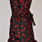 Stylish Cherry Wrap Dress Style Apron with Ruffles