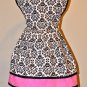 Gorgeous Damask Apron with Pink