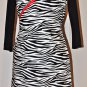 Stylish Zebra Apron - Wrap Dress Style with a Touch of Red and Ruffles