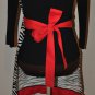 Stylish Zebra Apron - Wrap Dress Style with a Touch of Red and Ruffles