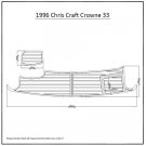 1996 Chris Craft Crowne 33 Swim Platform Boat EVA FauxTeak Deck Floor Pad