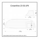 Crownline 23 SS LPX Swim Platform Boat EVA Faux Foam Teak Deck Floor Pad