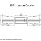 1991 Larson Cabrio Swim Platform Pad 1/4" 6mm EVA Teak Decking