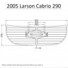 2005 Larson Cabrio 290 Swim Platform Pad Boat EVA Teak Decking 1/4" 6mm