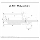 2017 Malibu 24 MXZ Cockpit Floor Kit Boat EVA Faux Foam Teak Deck Floor Pad