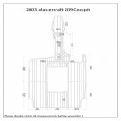 2003 Mastercraft 209 Cockpit Boat EVA Faux Foam Teak Deck Floor Pad