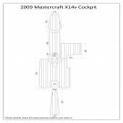 2009 Mastercraft X14v Cockpit Boat EVA Faux Foam Teak Deck Floor Pad