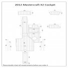 2013-2016 Mastercraft X2 Cockpit Boat EVA Faux Foam Teak Deck Floor Pad