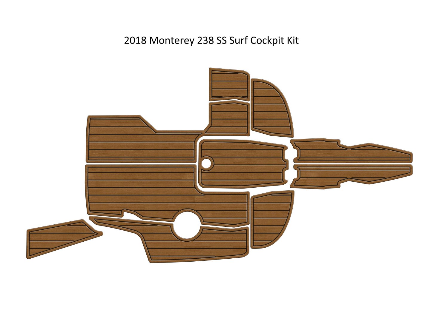2018 Monterey 238 SS Surf Cockpit Pad Boat EVA Foam Teak Deck Floor Mat Flooring