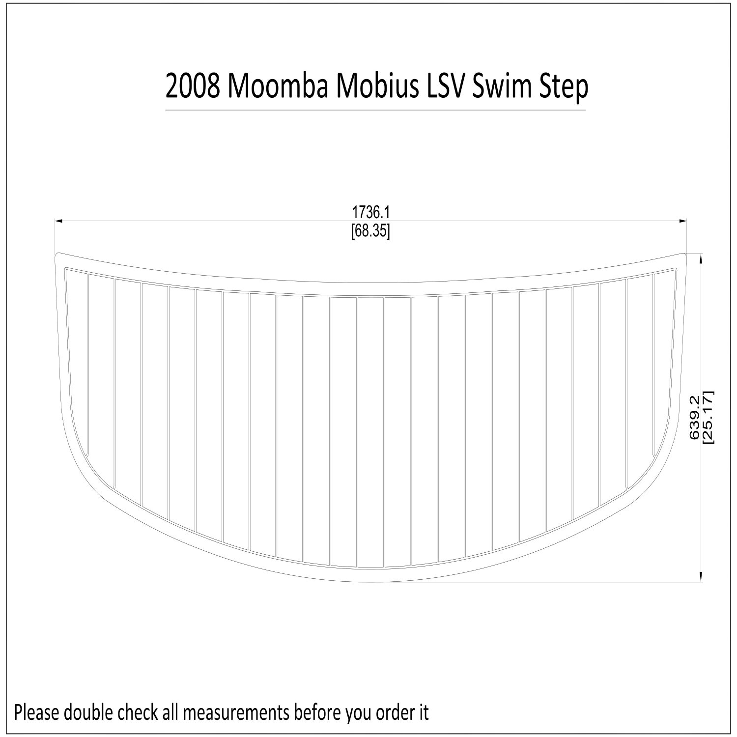 2008 Moomba Mobius LSV Swim Step Platform Boat EVA Faux Foam Teak Deck Floor Pad