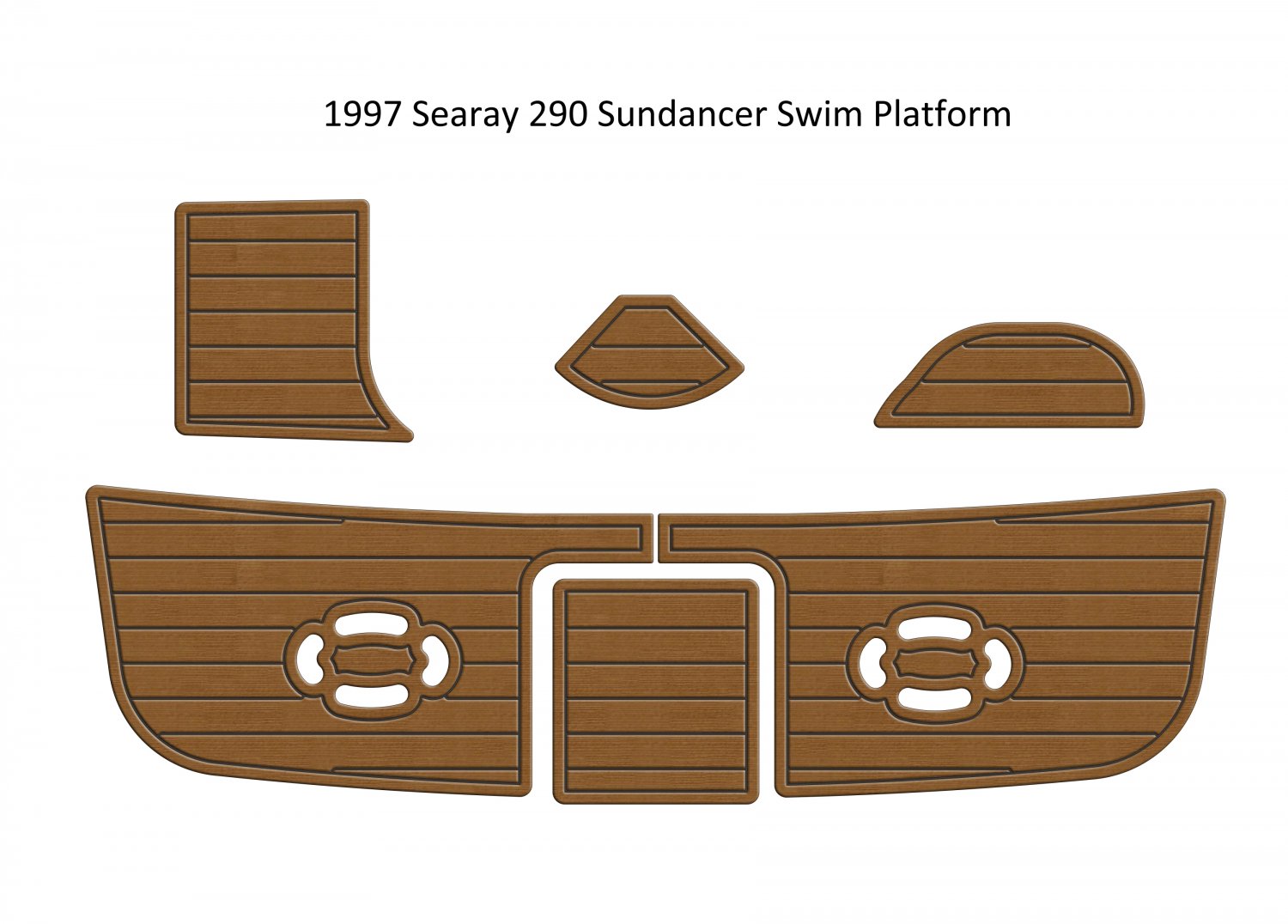 1997 Searay 290 Sundancer Swim Platform Boat EVA Foam Teak Deck Floor