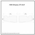 1989 Stingray 275 SLR Swim Platform Boat EVA Faux Foam Teak Deck Floor Pad
