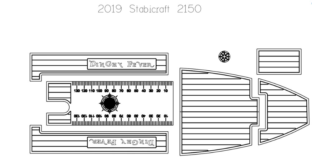 2019 Stabicraft 2150 Boat EVA Faux Teak Decking Pad 1/4" 6mm