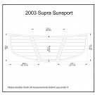 2003 Supra Sunsport Swim Platform Boat EVA Faux Foam Teak Deck Floor Pad