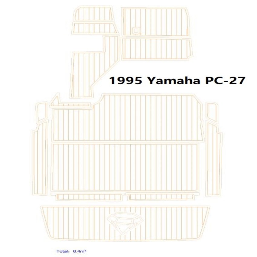 1995 Yamaha PC-27 Swim Platform Cockpit Boat EVA Faux Foam Teak Deck Floor Pad