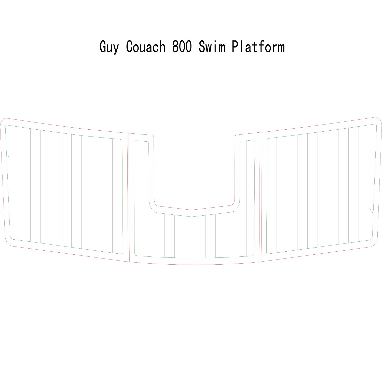 Guy Couach 800 Swim Platform Boat EVA Faux Teak Deck Floor Pad
