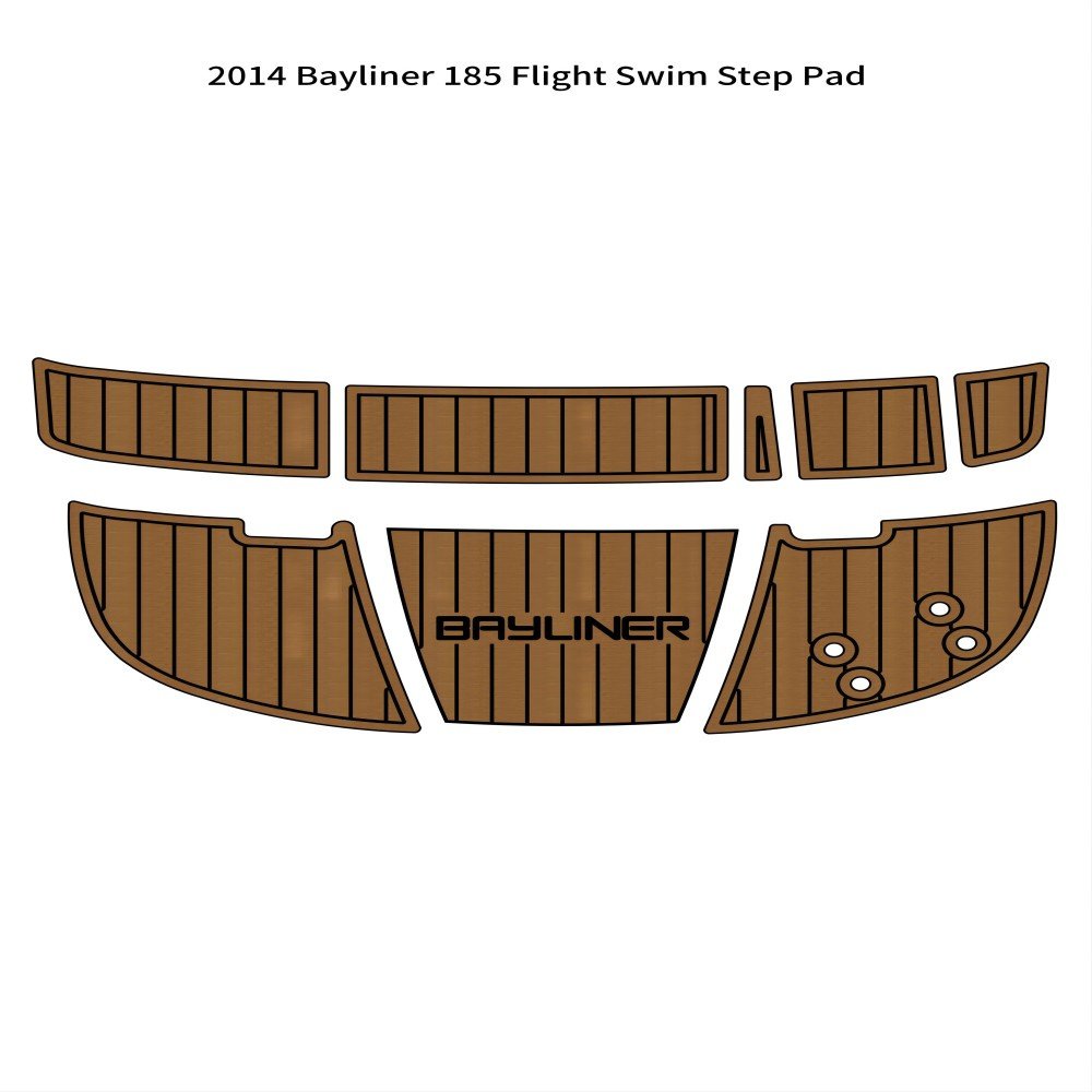 2014 Bayliner 185 Flight Swim Step Platform Boat EVA Foam Teak Floor Pad Mat
